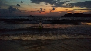 Nighttime ocean sillouette 2