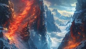 Fantasy Mountain Landscape