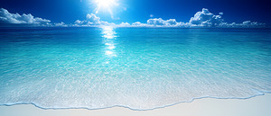 Azure Serenity Wide Wall Art Canvas