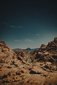 Valley of Fire at night 