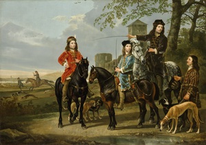 Equestrian Portrait of Cornelis and Michiel Pompe van Meerdervoort with Their Tutor and Coachman