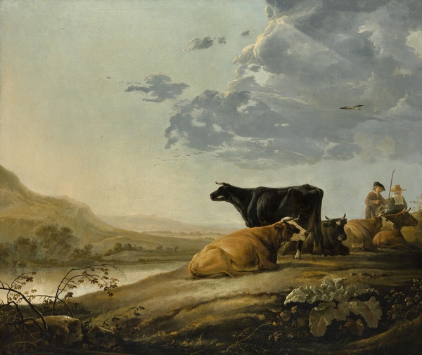 Young Herdsmen with Cows by HomeArt