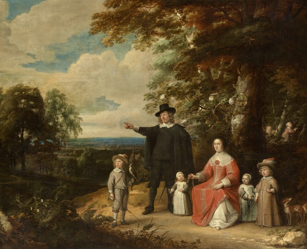 Family Group in a Landscape                                         Print