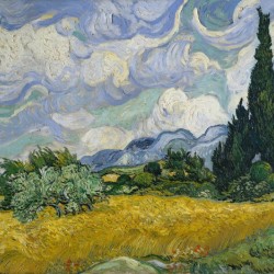 Wheat Field with Cypresses                          