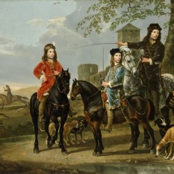 Equestrian Portrait of Cornelis and Michiel Pompe van Meerdervoort with Their Tutor and Coachman