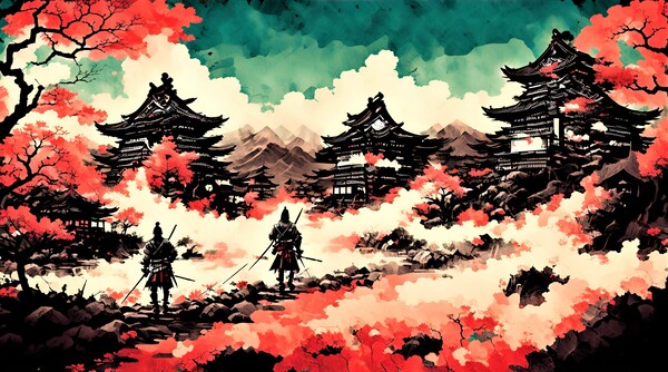 Samurai Fire A Print