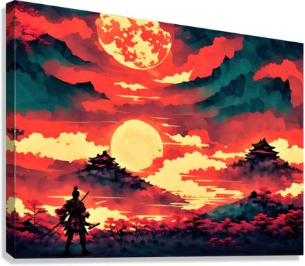 Samurai Fire N Canvas Print