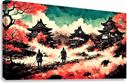 Samurai Fire A Canvas Print