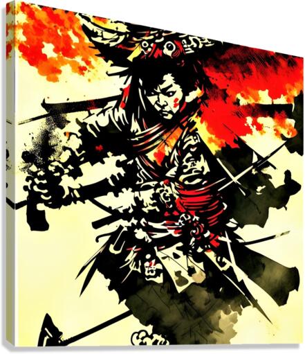 Samurai Fire R Canvas Print