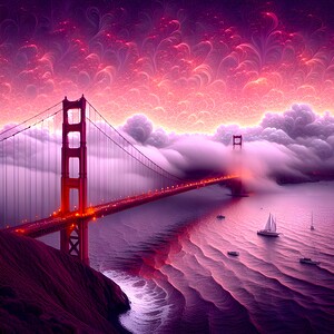 Golden Gate Bridge with Fog