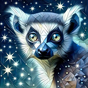 Lemur with Stars