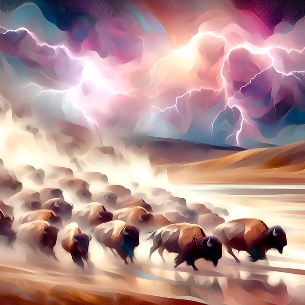 Buffalo Stampede Print
