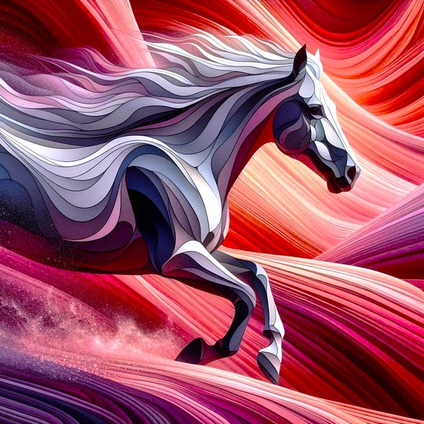 Ghost Horse in Sandstone Canyon Print