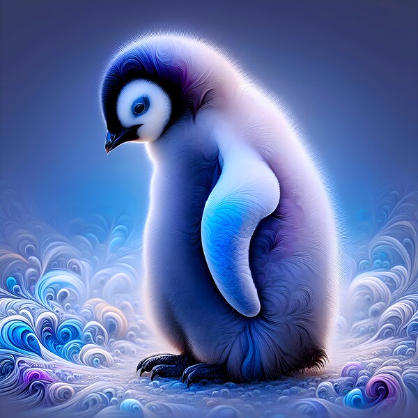 Infant Penguin Print
