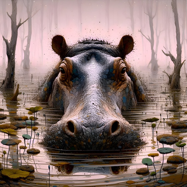 Hippo Print