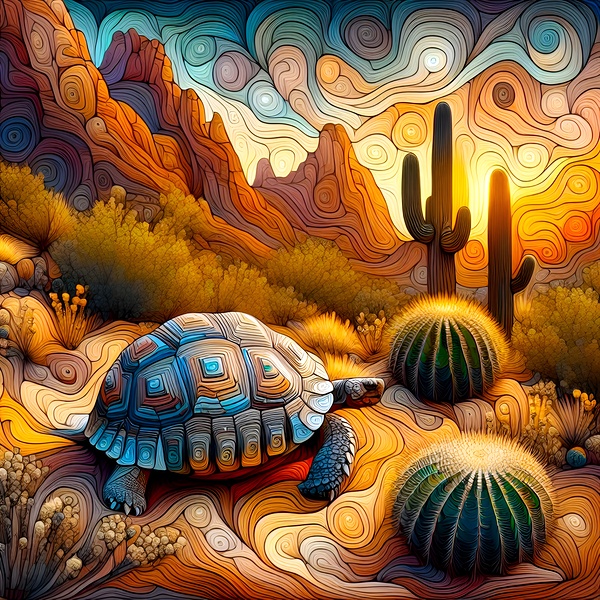 Painted Desert Tortoise Print
