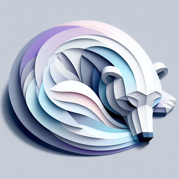 Sleeping Polar Bear Paper Art Print