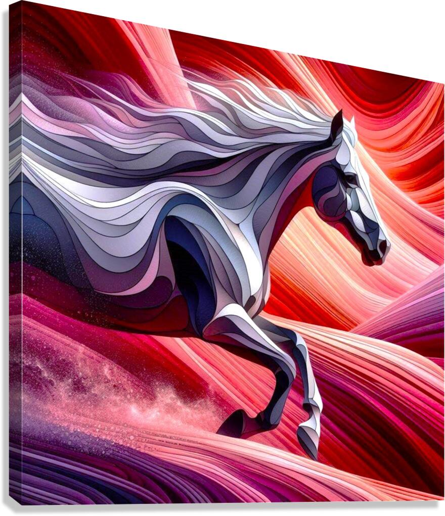 Ghost Horse in Sandstone Canyon Canvas Print