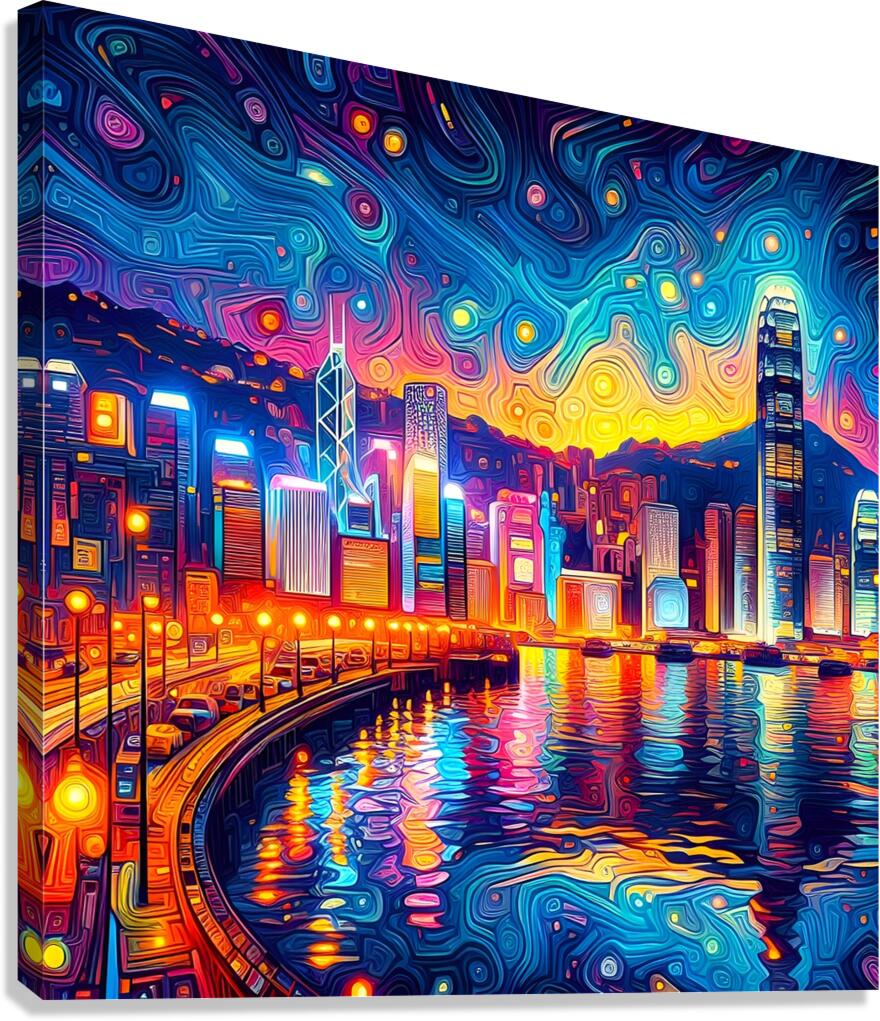 Hong Kong Harbor Canvas Print