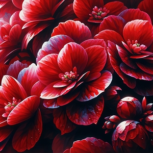 ai artist debra amerson ethel loved red begonias