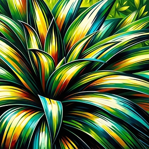 ai artist debra amerson foliage plant copyright 2