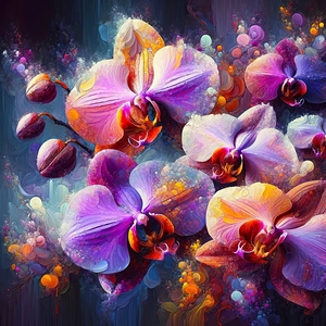ai artist debra amerson pink phaelonopsis orchid