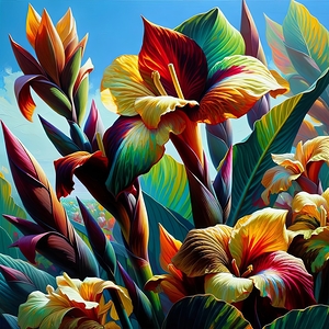 ai artist debra amerson plant artistry orange red
