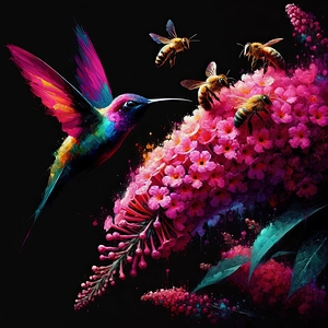 ai artist debra amerson plant artistry purple bud