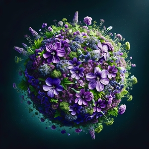 ai artist debra amerson plant artistry purple pla