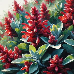 ai artist debra amerson plant artistry red salvia