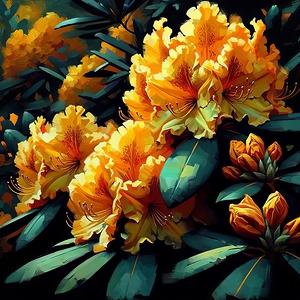 ai artist debra amerson plant artistry yellow rho