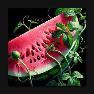 ai artist debra amerson plant pink watermelon cop
