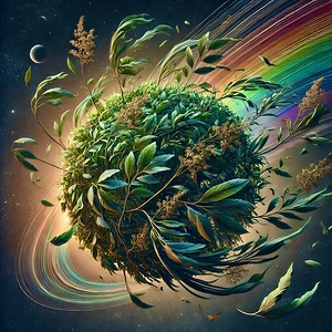windy plant planet ai art Debra Amerson Deeper Gr