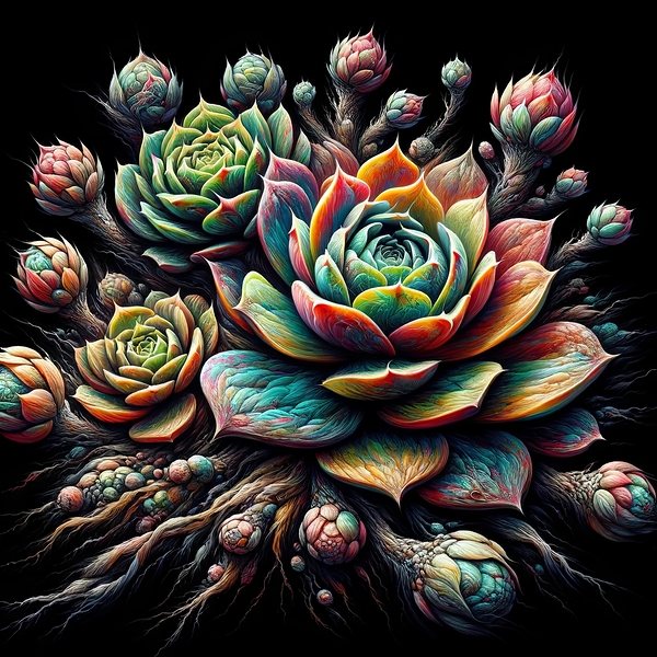 ai artist debra amerson plant artistry abstract h Print