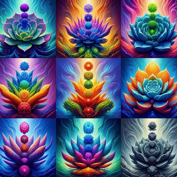 ai artist debra amerson plant artistry chakra suc Print