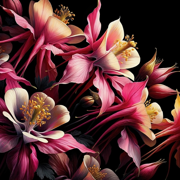 ai artist debra amerson plant artistry crimson cu Print