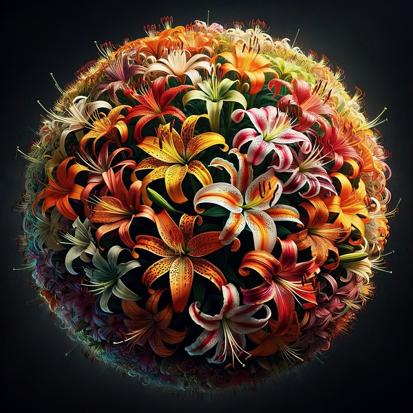 ai artist debra amerson plant artistry daylillies Print