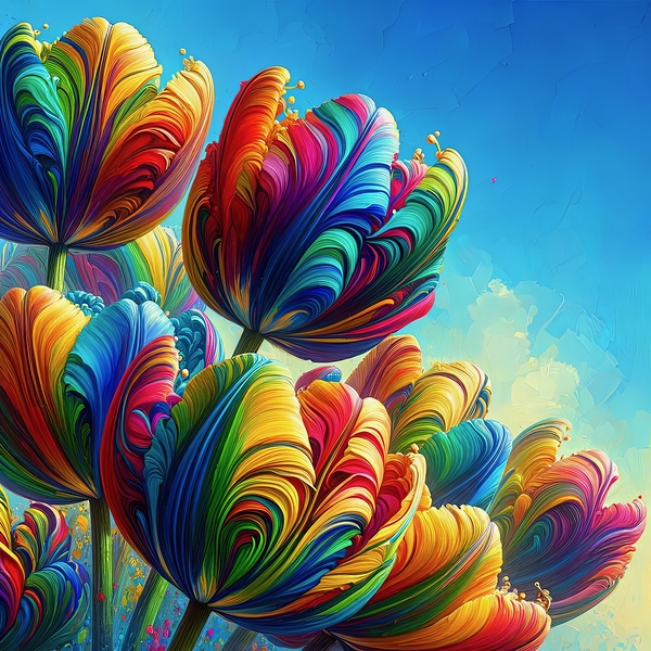 ai artist debra amerson plant artistry multi colo Print