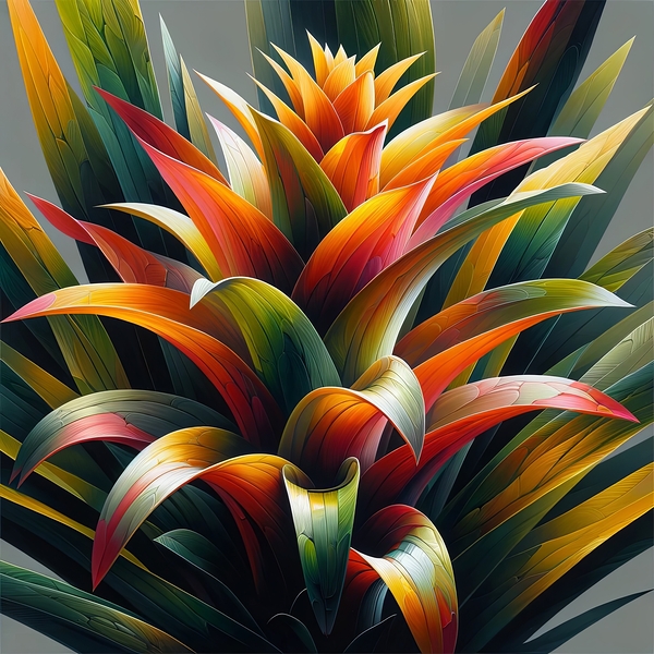 ai artist debra amerson plant artistry orange guz  Print