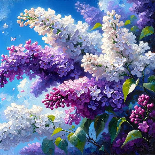 ai artist debra amerson plant artistry purple lil Print