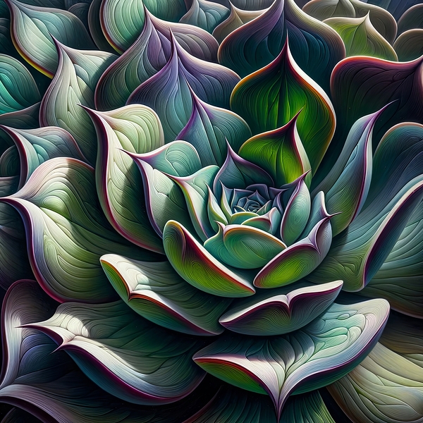 ai artist debra amerson plant artistry purple tip Print