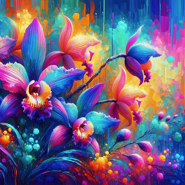ai artist debra amerson plant artistry rainbow or  Print