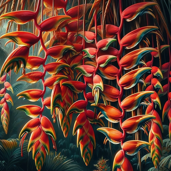 ai artist debra amerson plant artistryorange gold Print