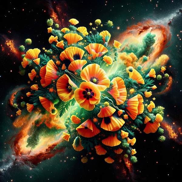 ai artist debra amerson plant artistrypoppy nebul Print