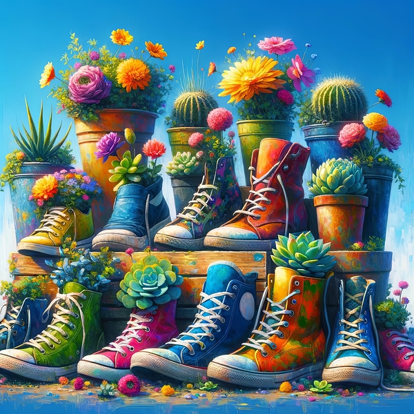 ai artist debra amerson sporty spice succulent sh Print
