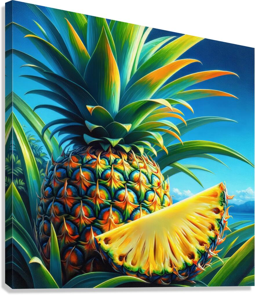  pineapple ai artist debra amerson copyright 2024 Canvas Print