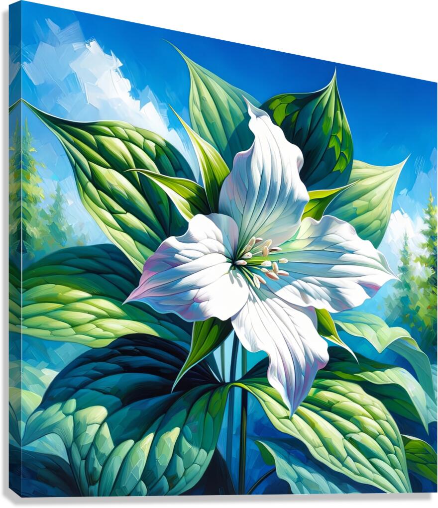 ai artist debra amerson blue sky plant artistry w Canvas Print