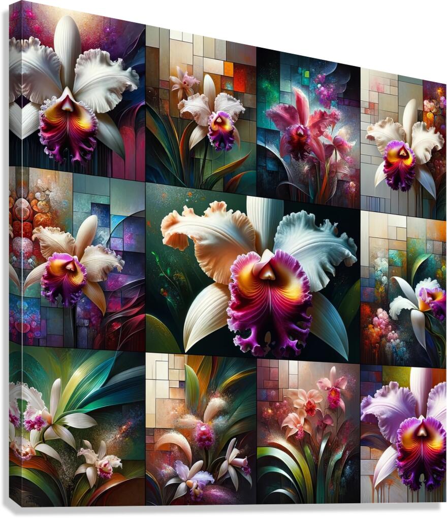 ai artist debra amerson catlea orchids plant arti Canvas Print