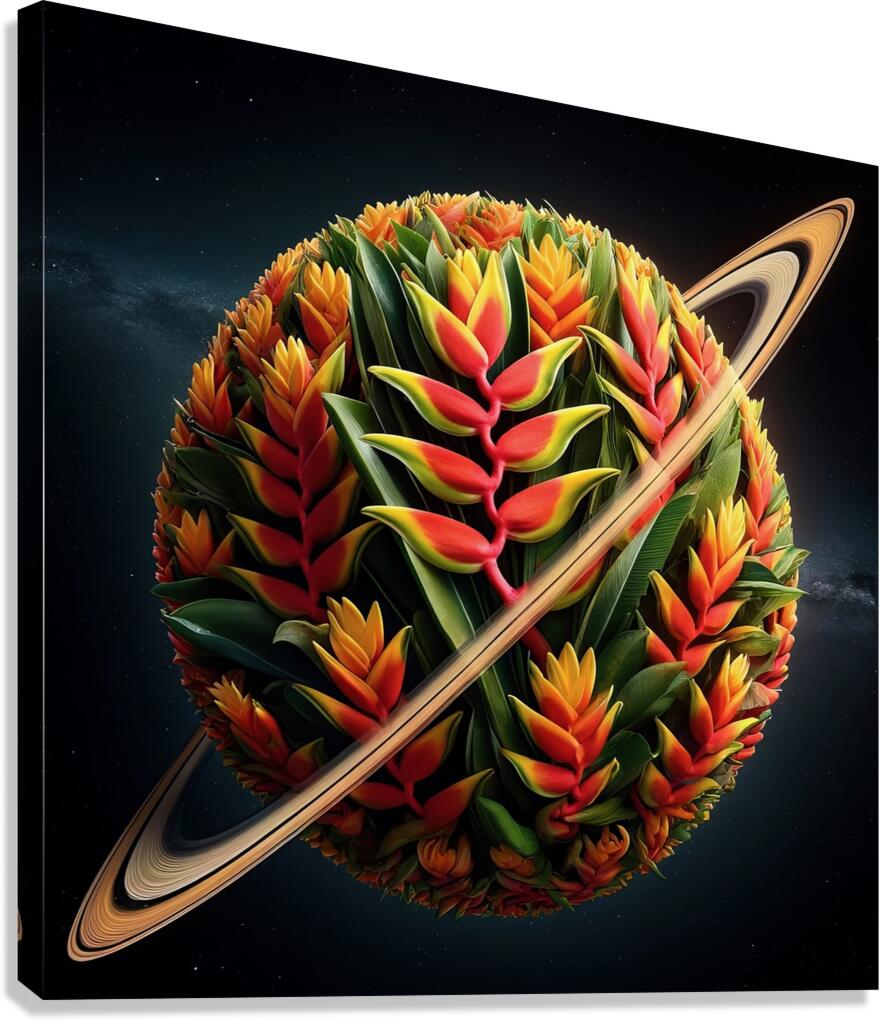 ai artist debra amerson lobster heliconia plant p Canvas Print