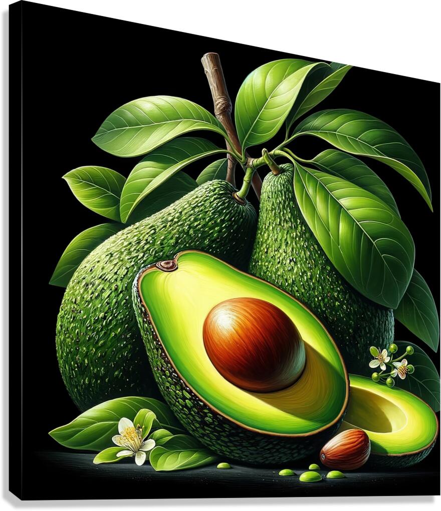 ai artist debra amerson plant artistry avocados c Canvas Print